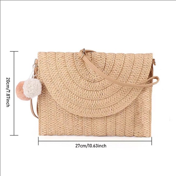 Fashion Straw Bag Women's Summer Beach Handbag - Picture 4 of 7